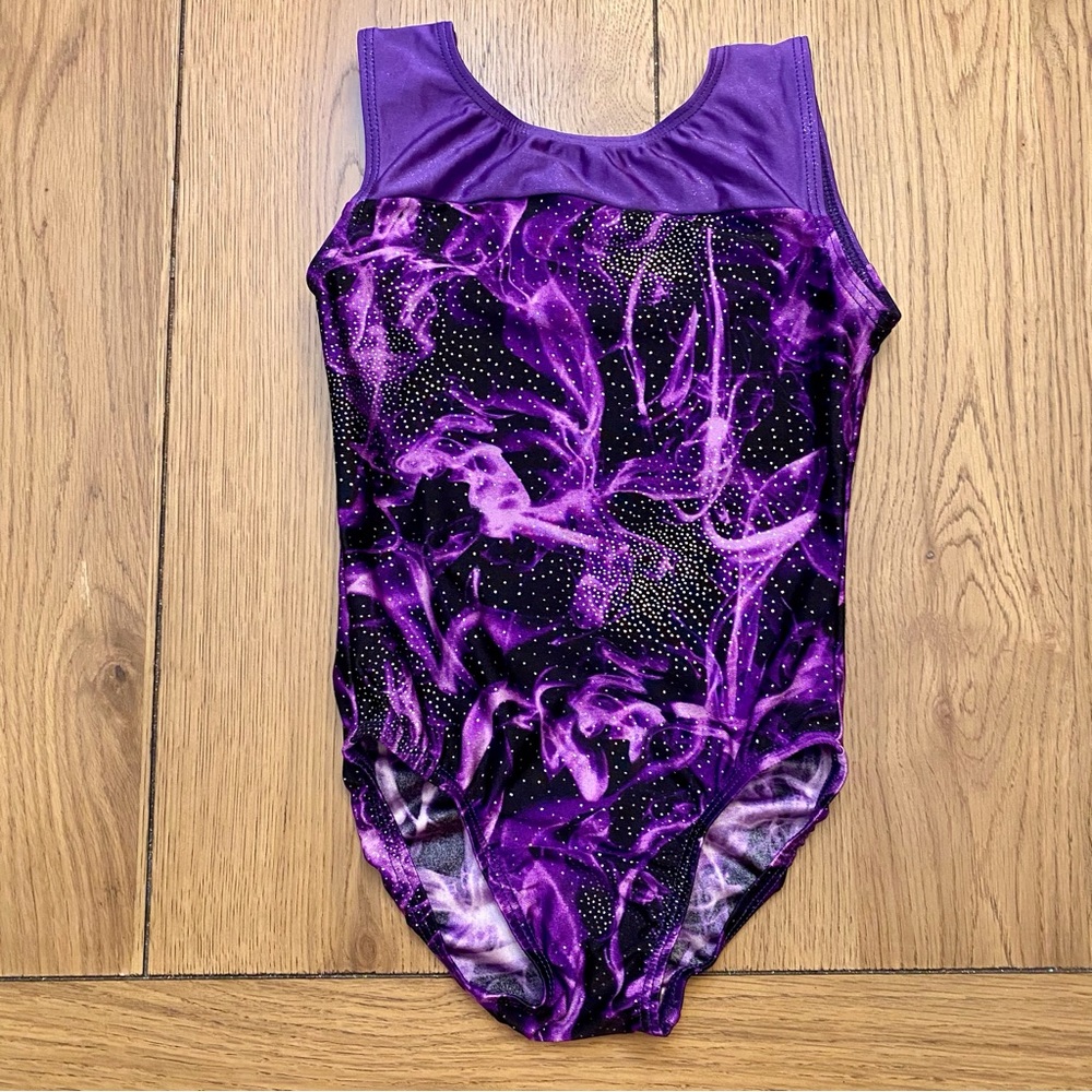 Gymnastics Leotard Purple& Black Size 6X